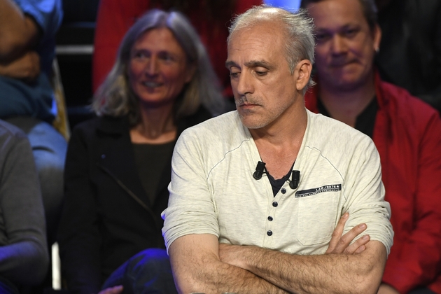 Philippe Poutou lors du débat télévisé à La Plaine-Saint-Denis, le 4 avril 2017