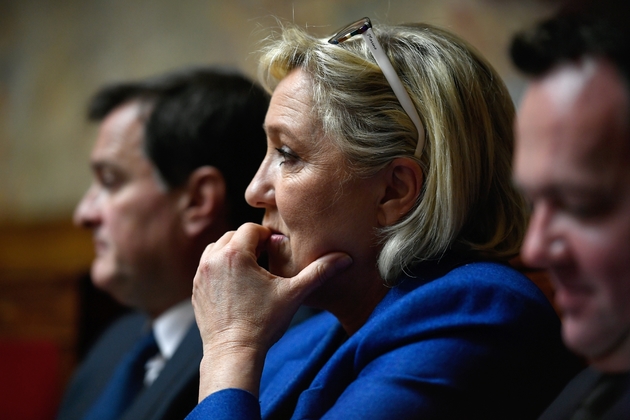 Marine Le Pen le 12 décembre 2017 à l'Assemblée nationale à Paris