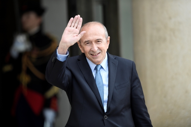 Le ministre de l'Intérieur, Gérard Collomb arrivant à l'Elysée pour participer au premier conseil des ministres du nouveau gouvernement, le 18 mai 2017