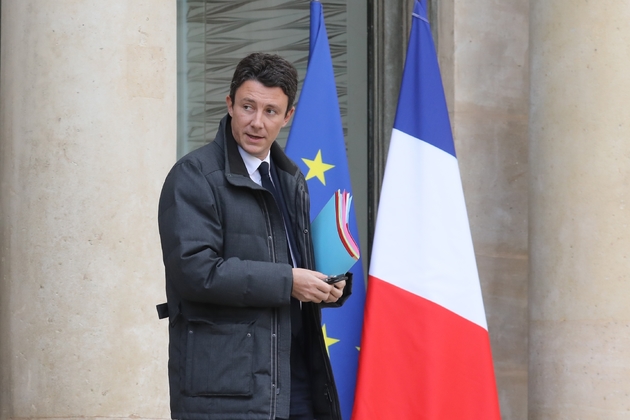 Le porte-parole du gouvernement Benjamin Griveaux quitte l'Elysée après un conseil des ministres, le 17 janvier 2018