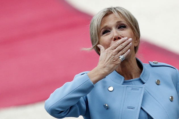 La nouvelle Première dame Brigitte Macron, le 14 mai 2017 à l'Elysée à Paris