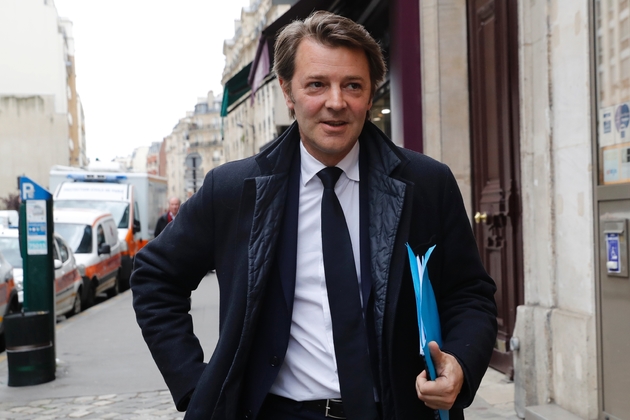 Le sénateur-maire LR de Troyes François Baroin, au siège du parti  à Paris le 2 mai 2017