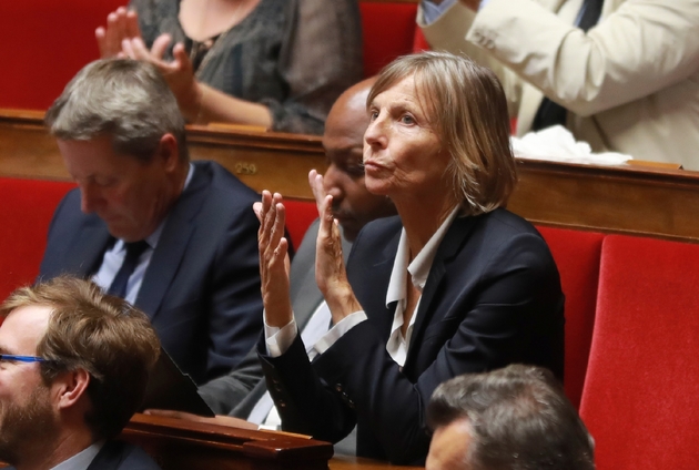 La députée Marielle de Sarnez, le 26 juillet 2017 sur les bancs de l'Assemblée nationale