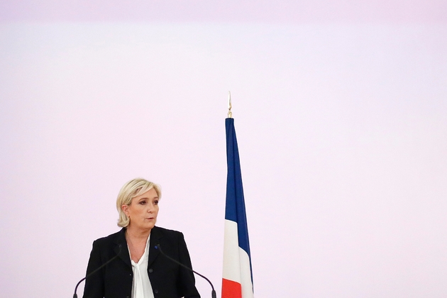 Marine Le Pen le 10 avril 2017 à Paris