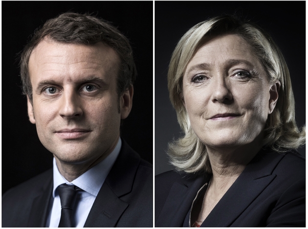 Le pro-européen Emmanuel Macron et la nationaliste Marine Le Pen