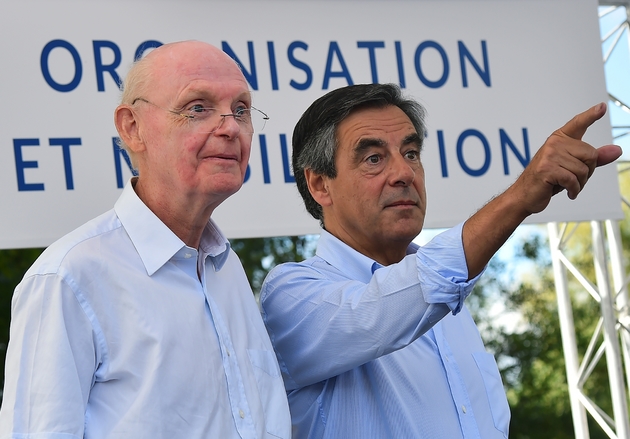 Patrick Stefanini et François Fillon le 28 août 2016 à Sablé-sur-Sarthe