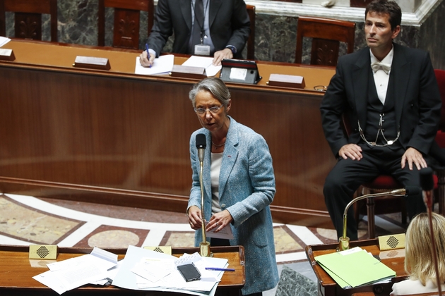 La ministre des Transports Elisabeth Borne à l'Assemblée nationale lors de la réforme ferroviaire, le 13 juin 2018 à Paris