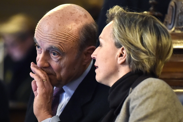 Le maire de Bordeaux Alain Juppé et sa première adjointe, Virginie Calmels, en février 2018 lors d'un conseil municipal