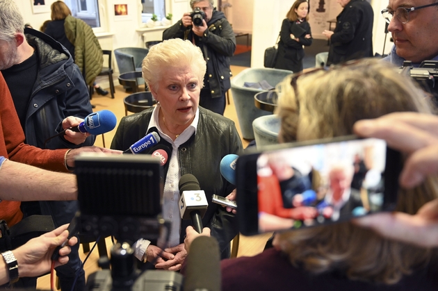 Catherine Trautmann répond aux journalistes à l'issue d'une conférence de presse, le 5 février 2020 à Strasbourg