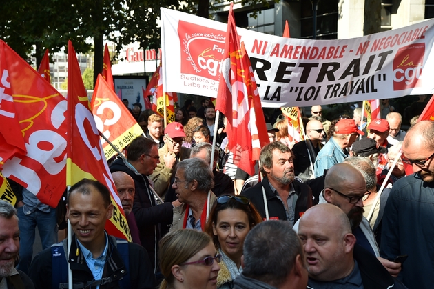 Manifestation contre la réforme du code du travail, le 21 septembre 2017 à Rennes