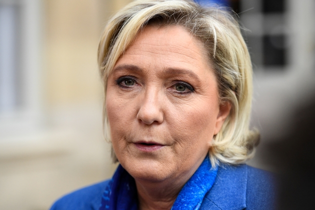 Marine Le Pen à l'Hôtel Matignon à Paris le 29 novembre 2017