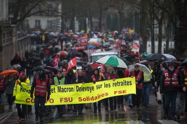 Manifestation contre la réforme des retraites, le 14 janvier 2020 à Nantes