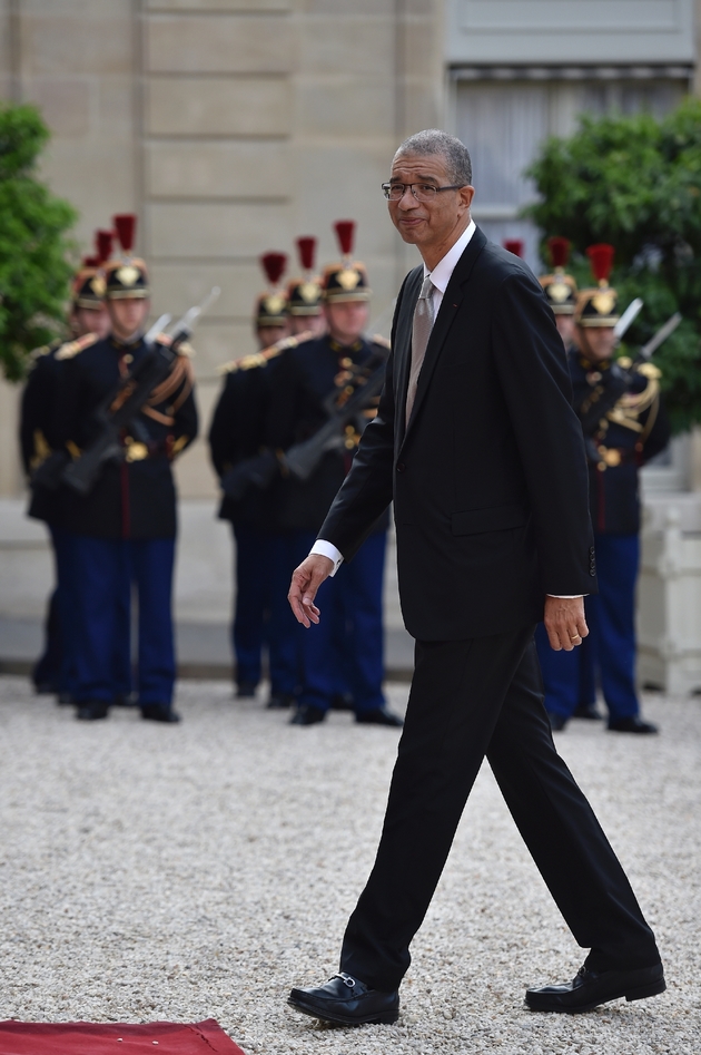 L'homme d'affaires franco-béninois Lionel Zinsou, alors Premier ministre du Bénin, à Paris le 11 juillet 2016