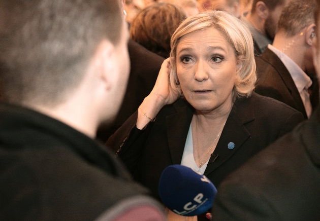 La candidate d'extrême droite à la présidentielle française, Marine Le Pen à Paris, le 28 février 2017