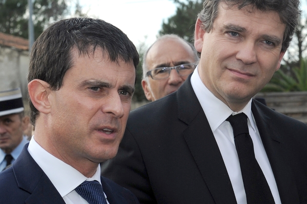 Manuel Valls eet Arnaud Montebourg le 17 janvier 2014 à Sorgues