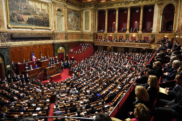 François Hollande s'adresse aux parlementaires réunis en Congrès à Versailles, le 16 novembre 2016