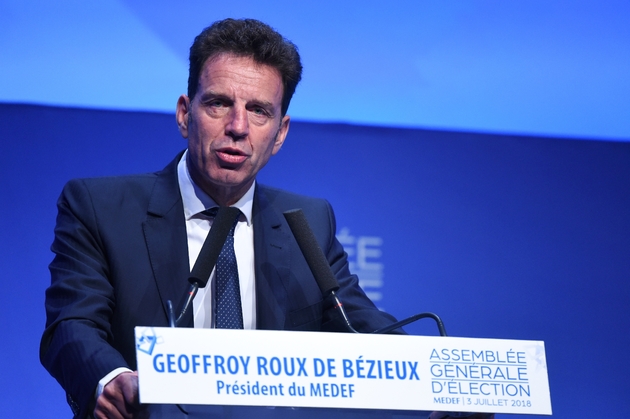 Geoffroy Roux de Bézieux, le nouveau président du Medef à Paris, le 3 juillet 2018