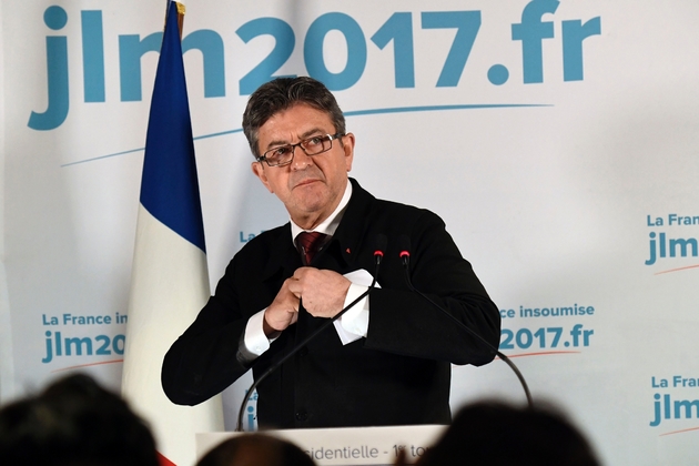 Jean-Luc Mélenchon à Paris, le 23 avril 2017