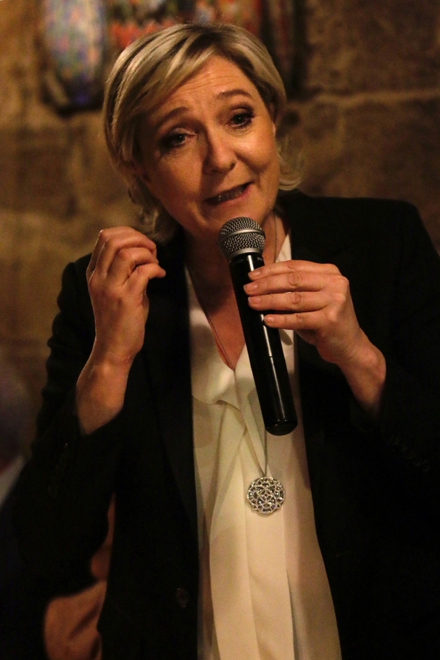 La candidate d'extrême droite à l'élection présidentielle française Marine Le Pen lors d'une visite à Byblos au Liban, le 19 février 2017 