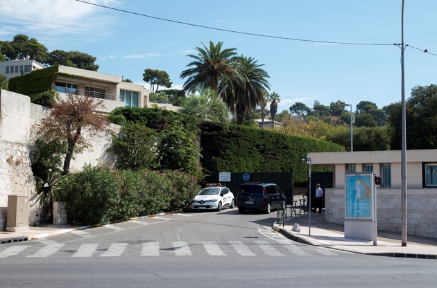 Vue de l'entrée du parc Talabot dans le quartier du Roucas-Blanc, à Marseille, le 14 août 2017