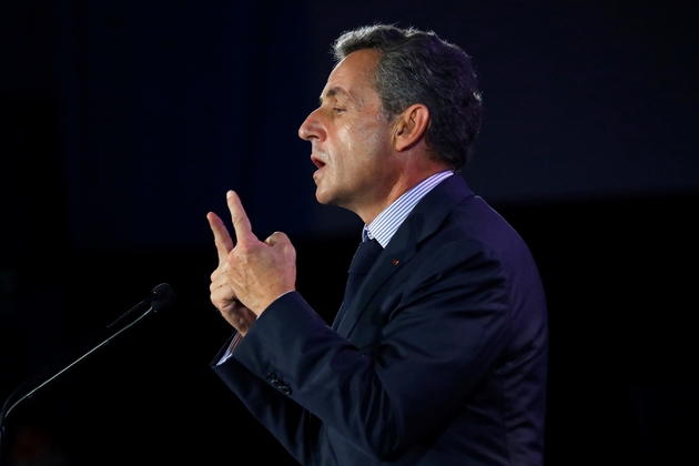 L'ancien président de la République Nicolas Sarkozy lors d'une réunion publique à Poissy, près de Paris le 6 septembre 2016  