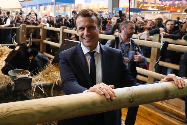 Emmanuel Macron au salon de l'agriculture à Paris 1er mars 2017