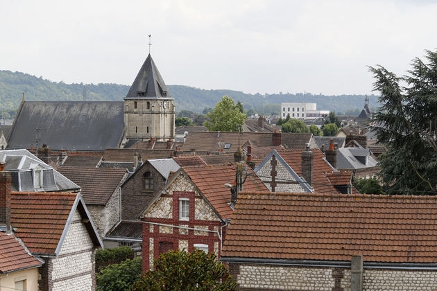 Saint-Etienne-du-Rouvray (Seine-Maritime), le 26 juillet 2016, jour de l'assassinat du père Hamel