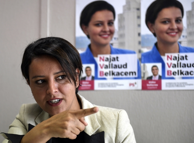 L'ex-ministre de l'Education, Najat Vallaud-Belkacem, candidate PS aux législatives, le 22 mai 2017 à Villeurbanne, près de Lyon