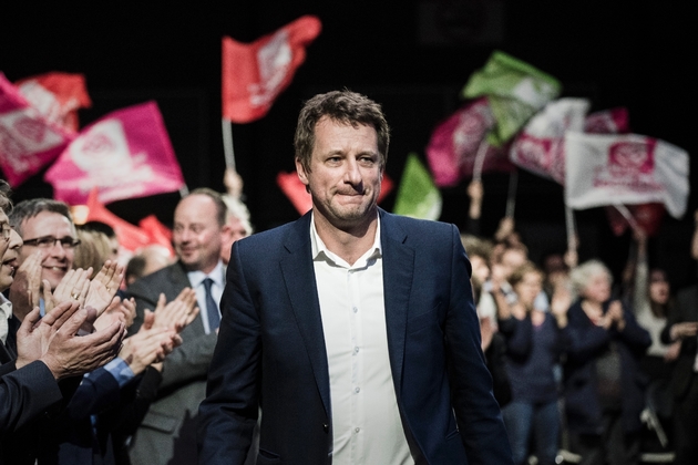 Yannick Jadot lors du meeting de Benoît Hamon le 1er mars 2017 à Brest