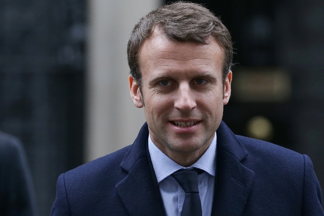 Le candidat à la présidentielle française Emmanuel Macron à Londres, le 21 février 2017 