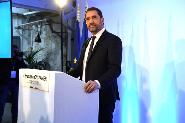 Le délégué général de La République en Marche Christophe Castaner, lors d'une conférence de presse à Paris, le 26 janvier 2018