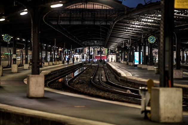 Gare de l'Est à Paris, le 23 décembre 2019