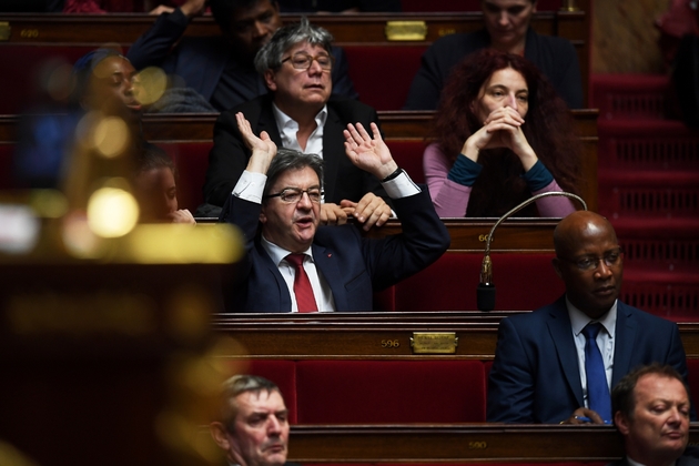 Jean-Luc Mélenchon, chef de file des députés du groupe La France insoumise, à l'Assemblée nationale, le 30 janvier 2018
