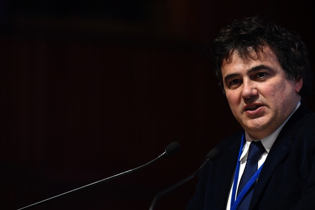 Patrick Pelloux, président de l'Association des médecins urgentistes de France, à l'UNESCO en 2017