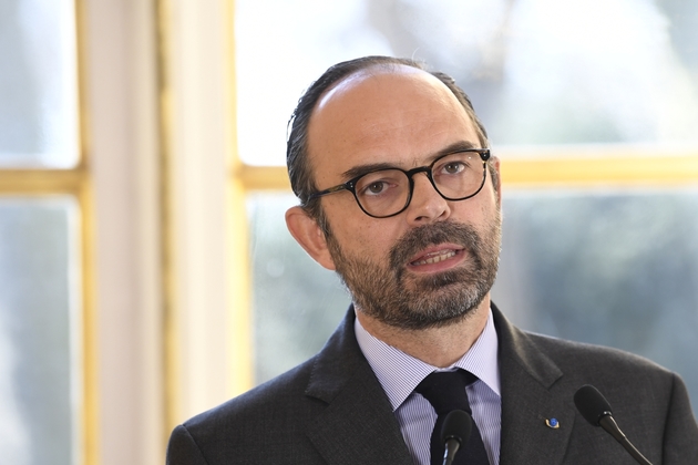 Le Premier ministre Edouard Philippe, le 26 février 20185 à l'Hôtel Matignon, à Paris