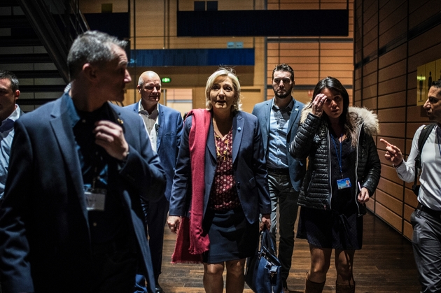 Marine Le Pen à son arrivée aux 